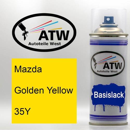 Mazda, Golden Yellow, 35Y: 400ml Sprühdose, von ATW Autoteile West.
